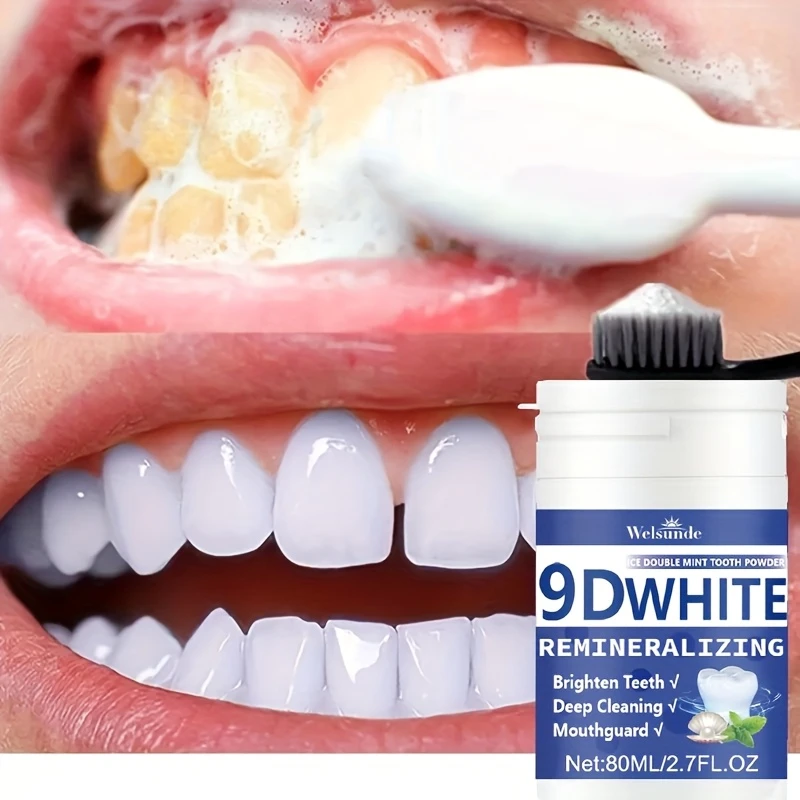 Teeth Whitening Near Me - Polvere Dentifricia Remineralizzante 9D con Idrossiapatite,